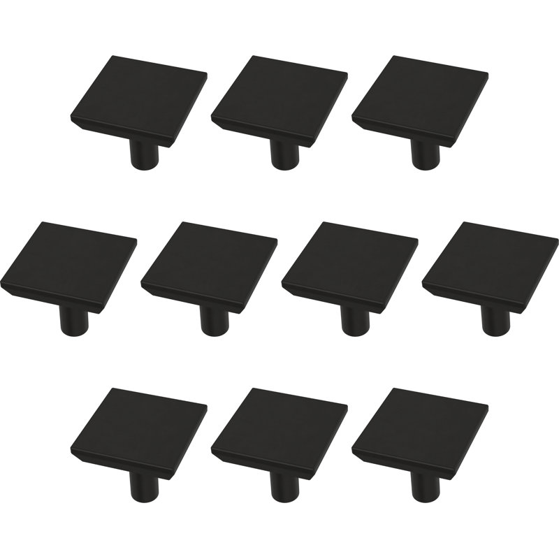 Ensemble de pochettes carrées simples 1,122 po, Noir mat