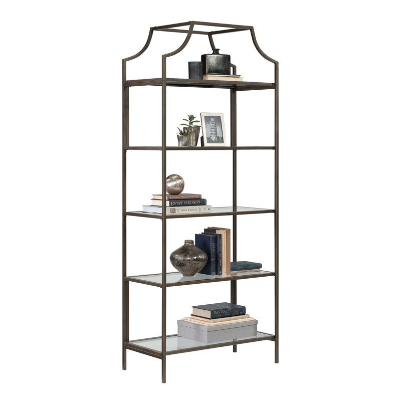 Bibliothèque, brun, H 56,77 po x l 11,58 po x P 23,47 po, Noir