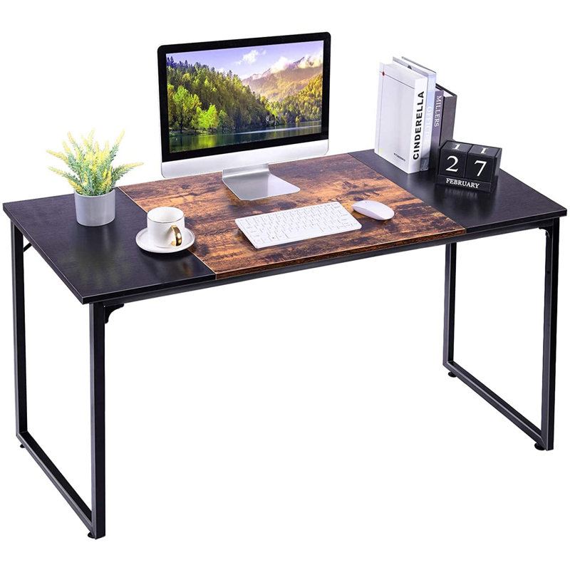 Leyte Metal Base Desk Shell, Black, 75 cm H x 140cm W x 60cm D