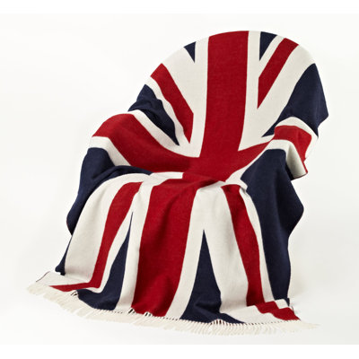  Jeté en laine Merino Union Jack