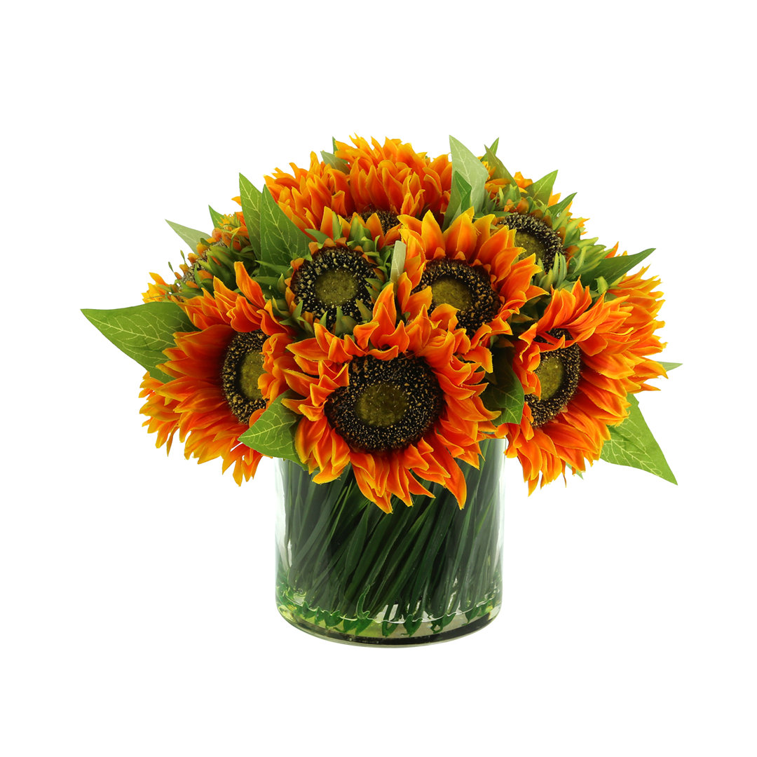 Polysilk Sunflower Arrangement in Vase Creative Displays, Inc.