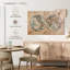 «Vintage Map Hemisphere Map», reproduction sur toile-92519002