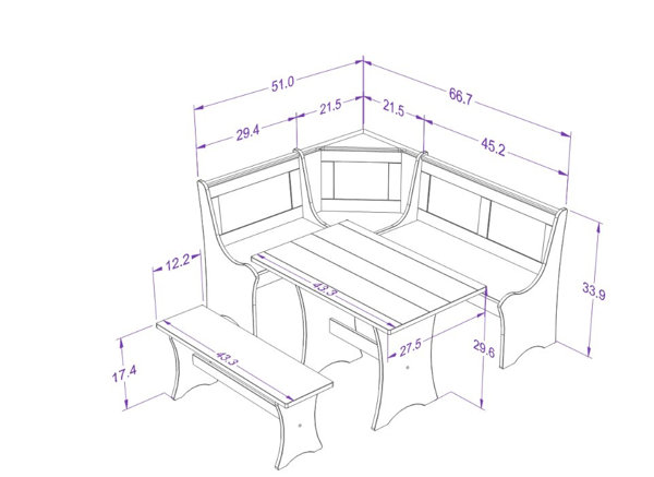 Lark Manor Alleris 3 - Piece Trestle Dining Set & Reviews | Wayfair