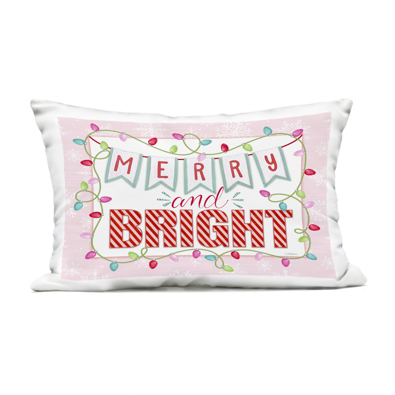 Coussin d'extérieur imprimé Merry & Bright par Nicole Tamarin
