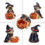 Statue de chien d'Halloween Alfani avec rangement citrouille, bol à bonbons en résine représentant un chien sorcière, décoration de table, 5 styles