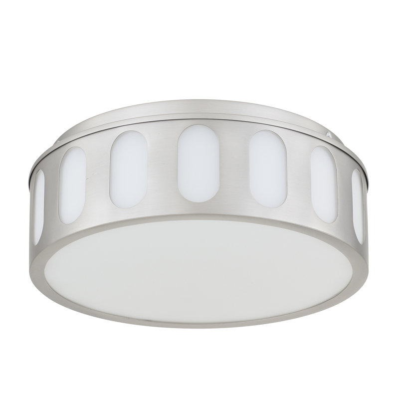 11.25-in Brushed Nickel LED Flush Mount