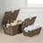 Wilder Classic Farmhouse Woven Hyacinth Rectangular Storage Baskets with Lids and Handles (Set of 2)-975836632