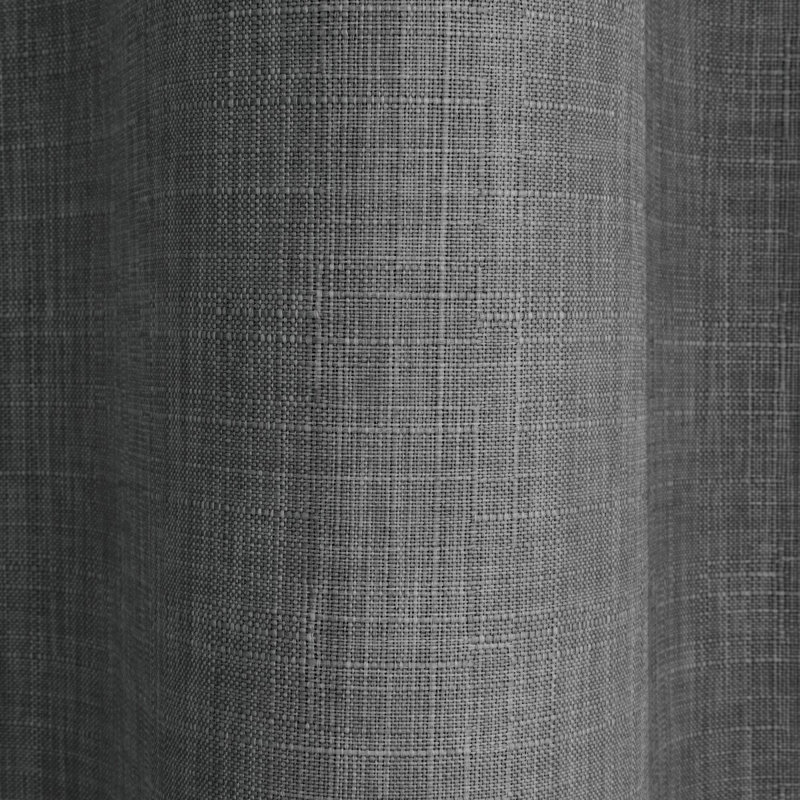 Bittar Blackout Curtain Panel Pair, Charcoal, 117 W x 137 D cm