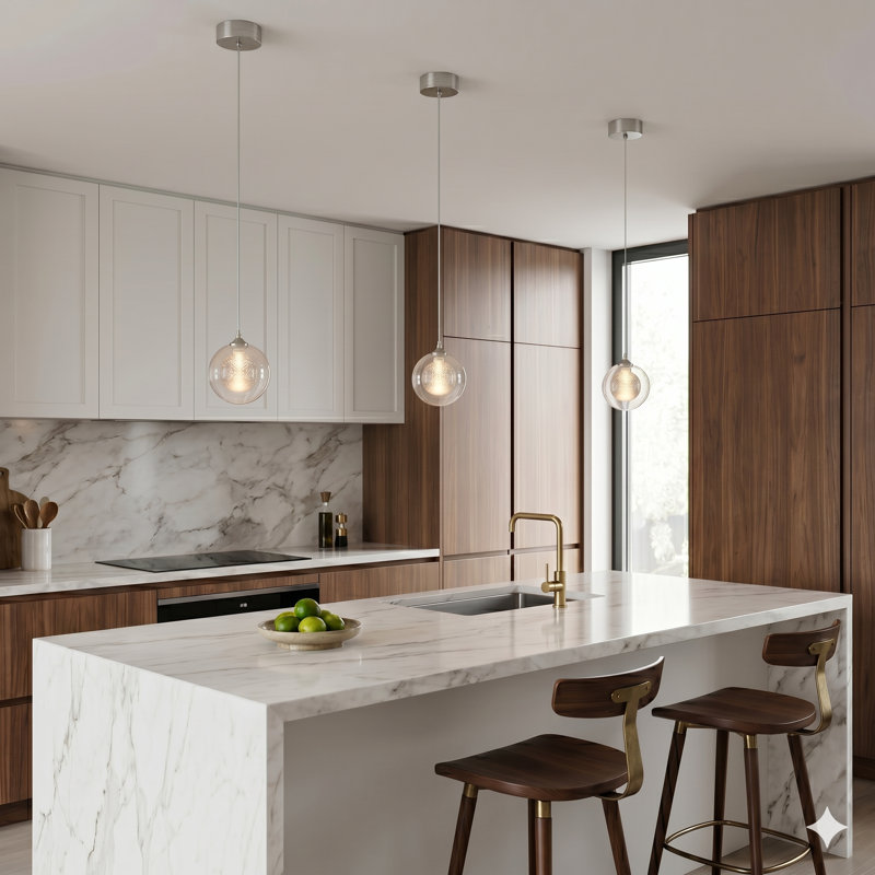 Riverdale 1-Light LED Single Pendant, Chrome