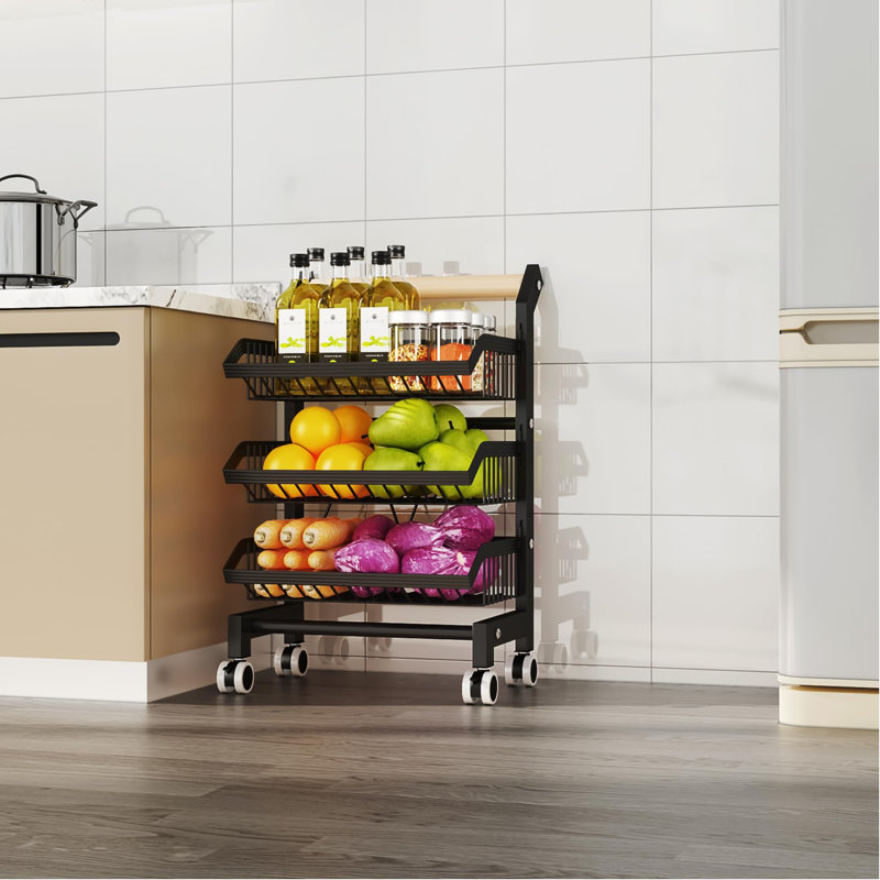 42cm W Metal Storage Rack, 69cm H x 42cm W x 32cm D