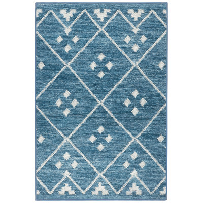 Kota Indigo Machine Washable Rug