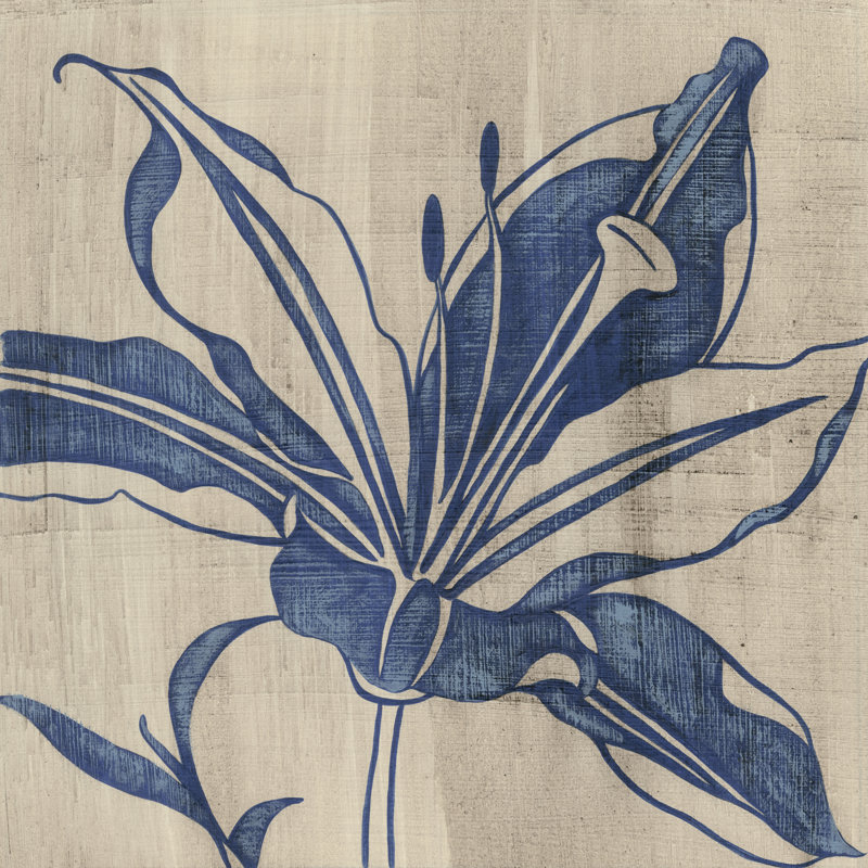 Indigo Lily by Chariklia Zarris - Wrapped Canvas Painting, 51cm H x 51cm W
