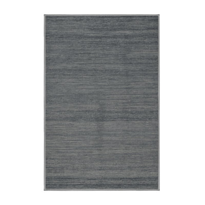 Tapis gris uni lavable à la machine