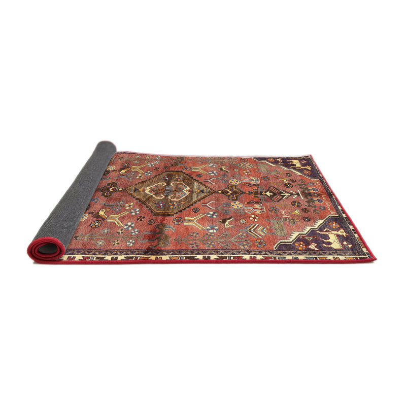 Tapis traditionnel marron/noir/bleu, Rond 5 pi