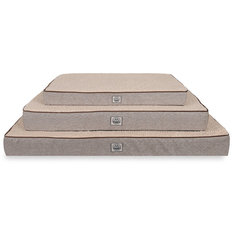 Jungolica Orthopedic Pet Bed, 80cm H x 60cm W x 8cm D, Beige