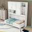 Lit escamotable simple en bois avec lumière et USB et armoire-779517505