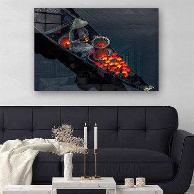 High-Quality Decorative Tempered Glass Painting, Multicolor, 23.6 x 15.8 inches | 100% Tempered Glass (Thickness: 0.16 Inches)