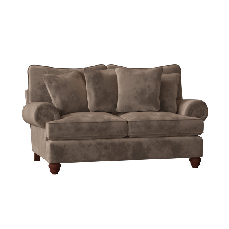 Woodburn Loveseat, Aberdeen 9 Brown Velvet, Manhattan, No