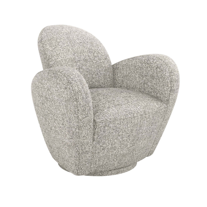 Fauteuil pivotant l 34 po Miami, Mélange de polyester couleur brise