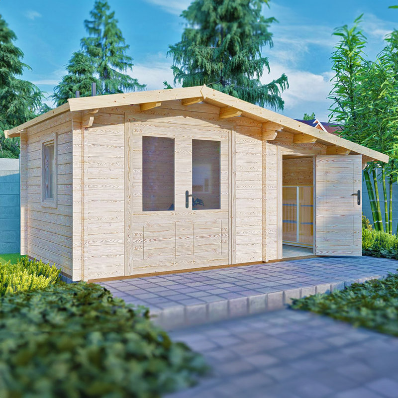 Deko 16 x 9 Ft. 44mm Log Cabin