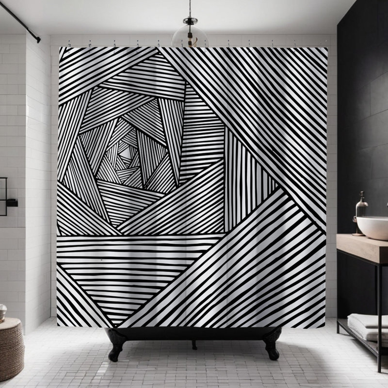 Rideau de douche Coco, Noir