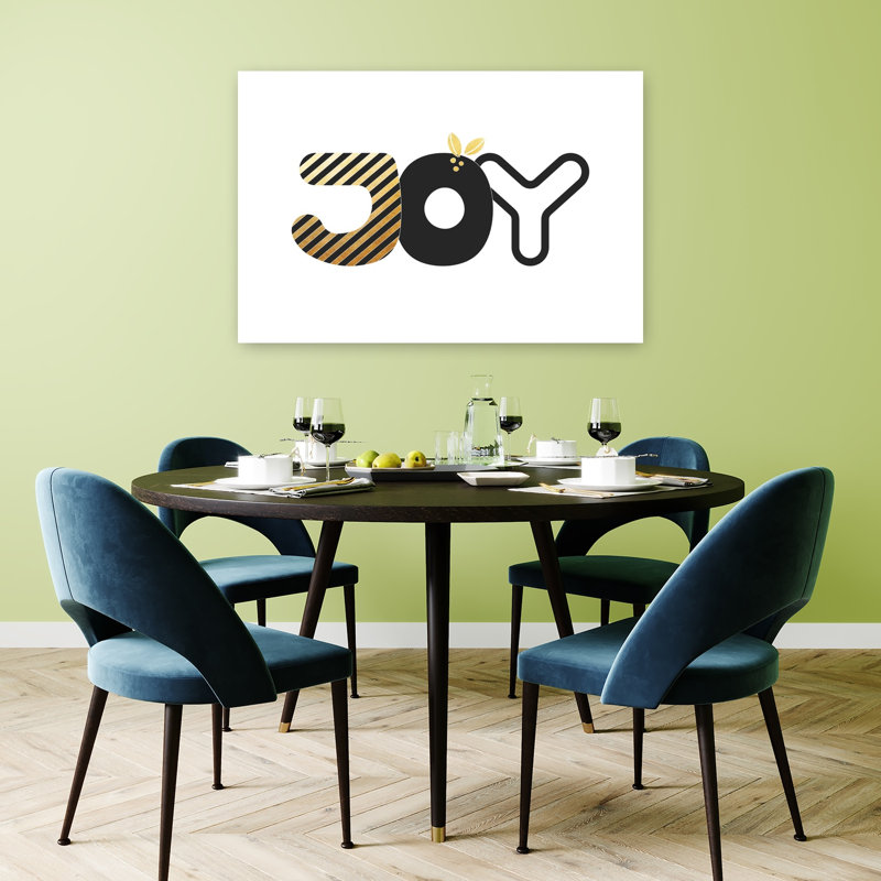 «Golden Citrus Joy Abstract Contemporary Winter Landscape», reproduction d'art mural, H 32 po x l 48 po