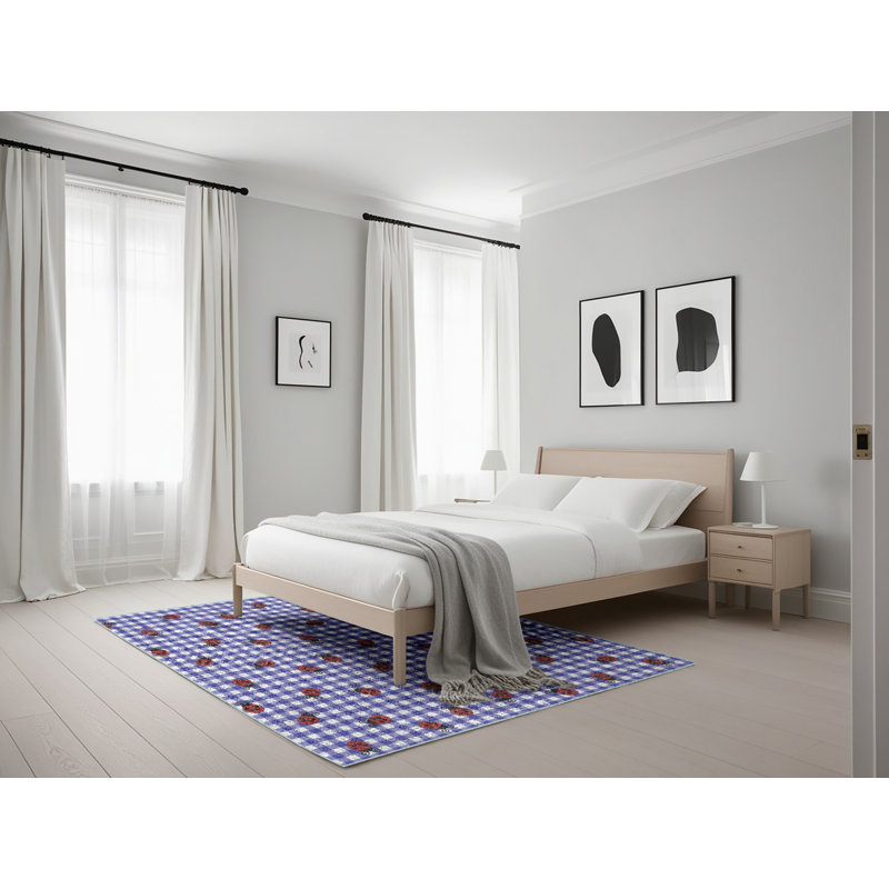 Tapis bleu Harmonsburg, Rectangle 5 pi x 7 pi
