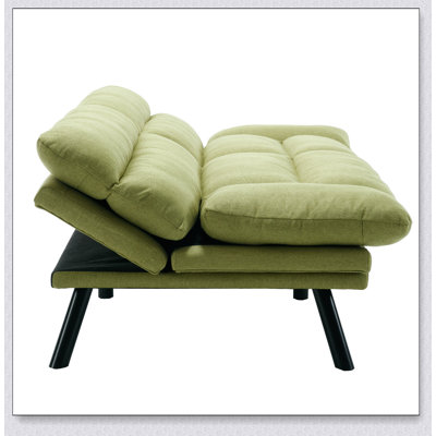 Luxueux canapé-lit en velours avec structure en bois de haute qualité et coussins moelleux, parfait pour la vie moderne et les chambres d'amis.