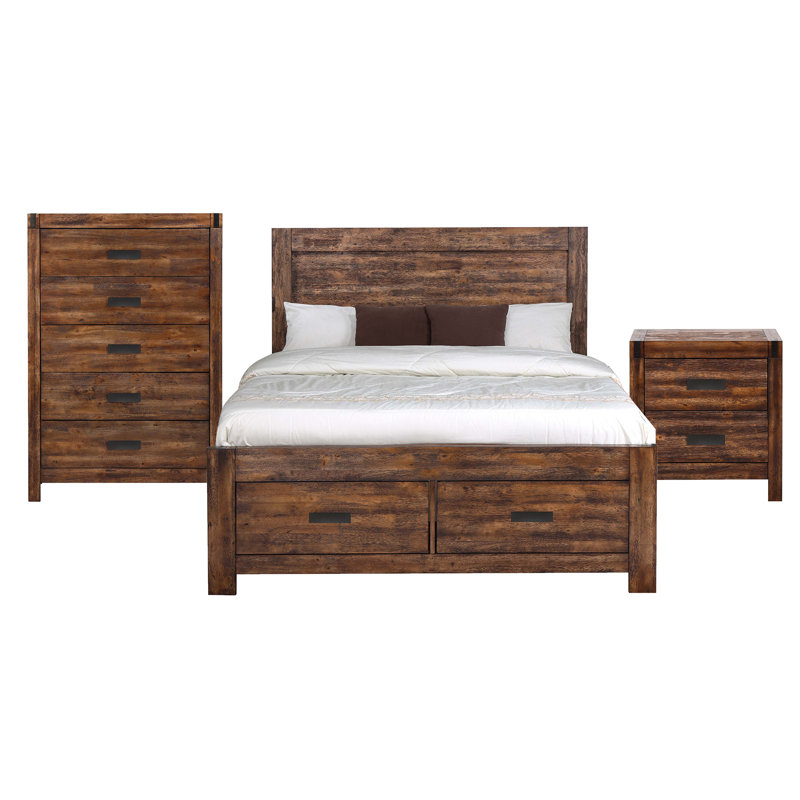 Mork Solid Wood Piece Bedroom Set