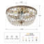 Ventilateur de plafond moderne en cristal 19 pouces avec lumière