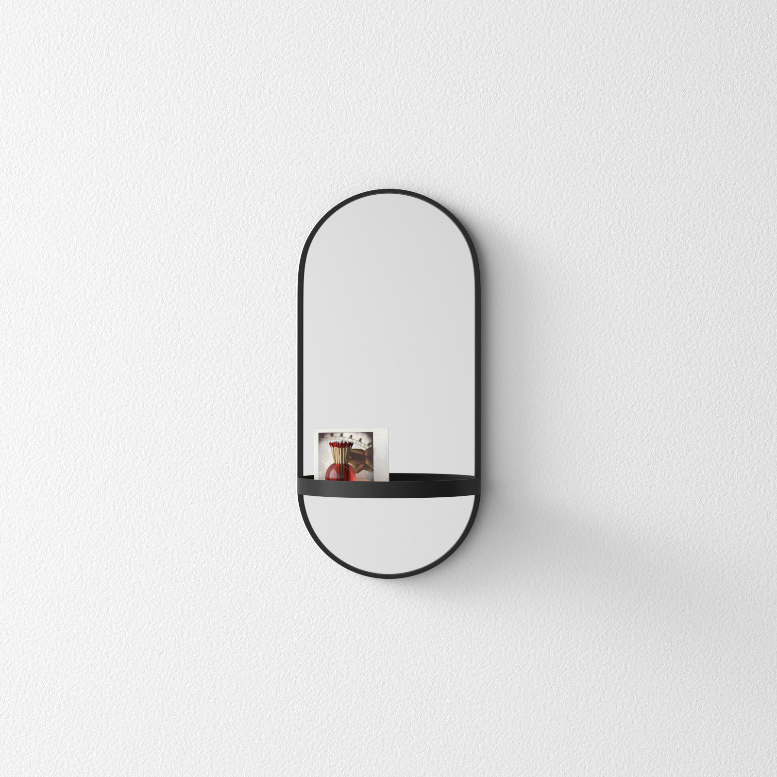 Lumi Accent Mirror, Black, 24.25" H x 11 W