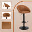 Swivel Upholstered Adjustable Height Bar Stool-458479946-458479947