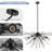 Modern Sputnik Chandelier With Adjustable Height, 6-Light Mid Century Pendant Light Fixture For Dining Room, Living Room, And Kitchen Island