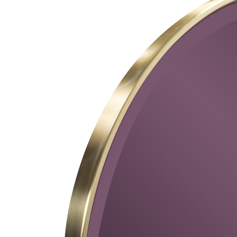 Miroir rond Jialin, vert émeraude, Mauve