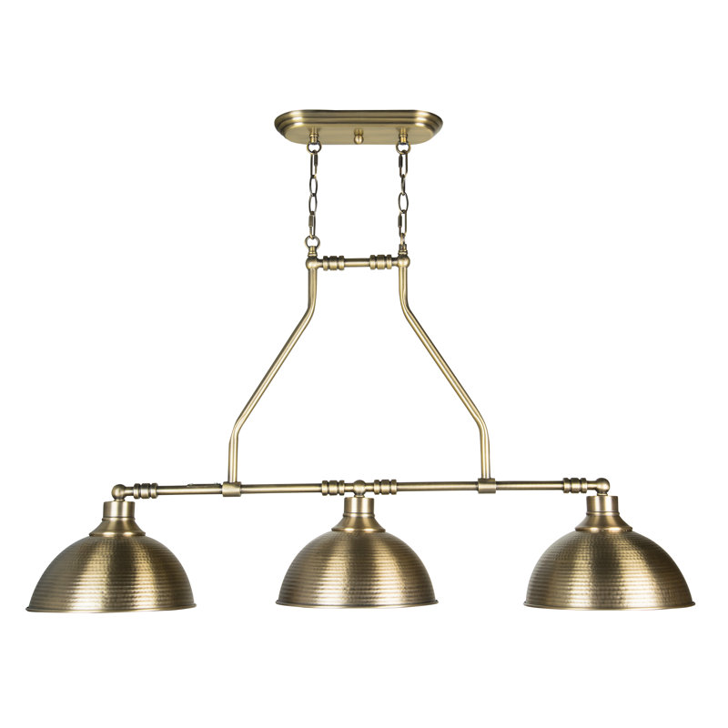 Miramar 3 - Light Kitchen Island Pendant, Legacy Brass