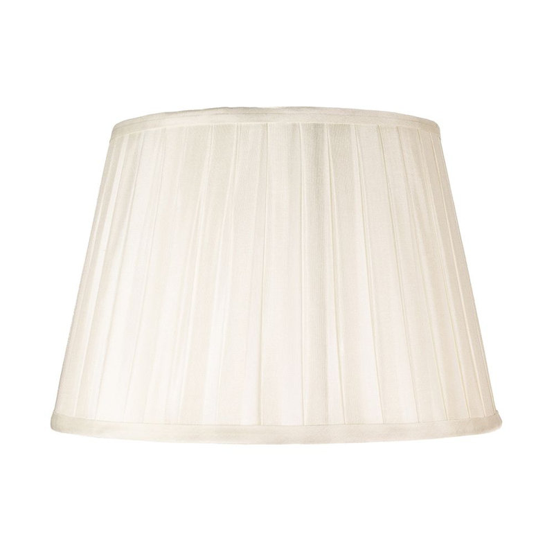 Traditional Classic Faux Silk Pleated Inner Lined Lamp Shade, 20 x 30cm, Cream