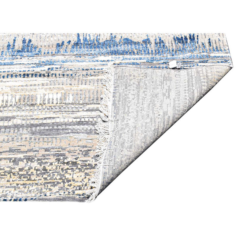 Hand-Knotted High-Quality Multi-Colored and Multi-Colored Area Rug, Rectangle 9' x 12'