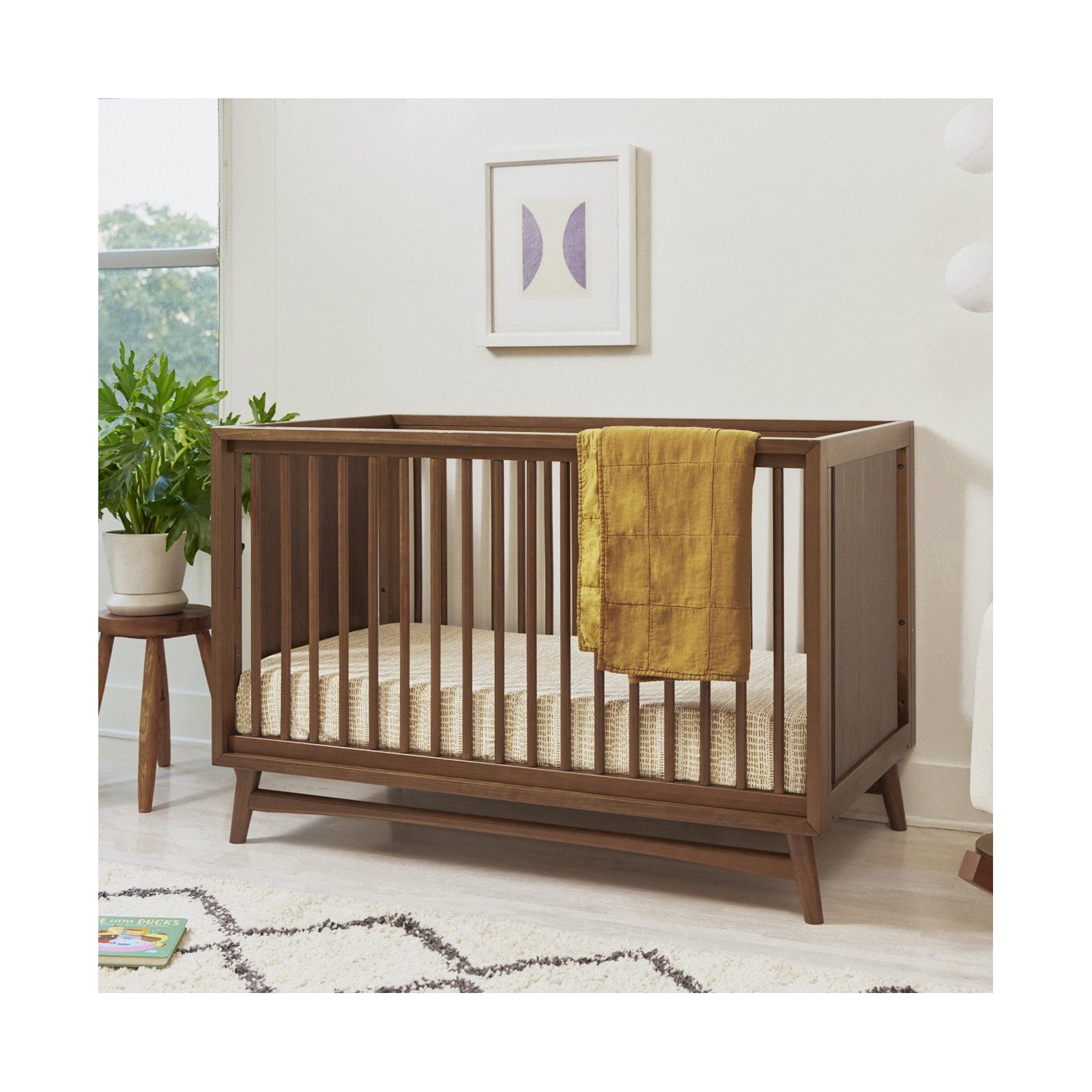 Peggy 3-in-1 Convertible Crib, Natural Walnut