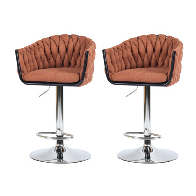 Gana Swivel Upholstered Adjustable Height Counter Stool with Metal Frame