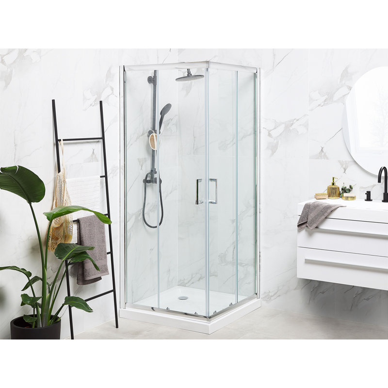Alsafi Tela Square Shower Enclosure, 185cm H x 80cm W x 80cm D