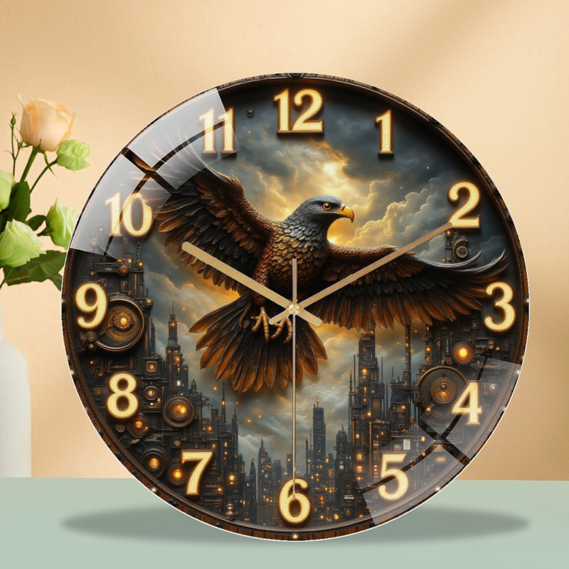 Horloge mécanique Steampunk, horloge murale 12 po