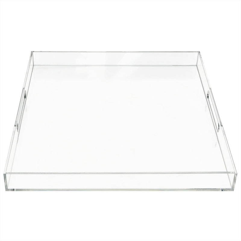 Acrylic Serving Tray, 1.97" H x 18.9" W x 18.9" D