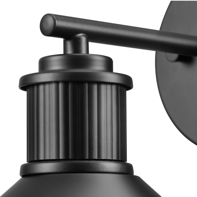 Applique murale d'extérieur 1 lumière noir mat