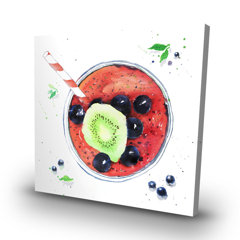 Berry smoothies - 32"x32" art on canvas