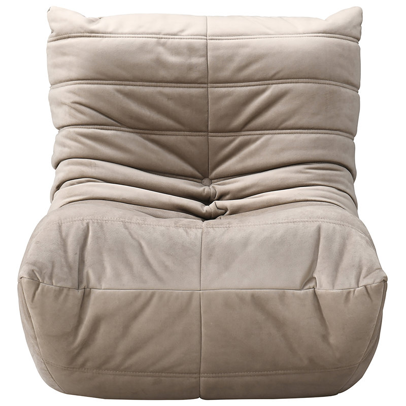 Chaise rembourrée en velours Rachel, Velours taupe