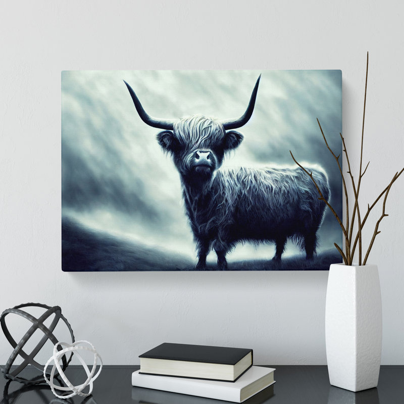 Magical Highland Cow - Wrapped Canvas, 35cm H x 50cm W x 3cm D