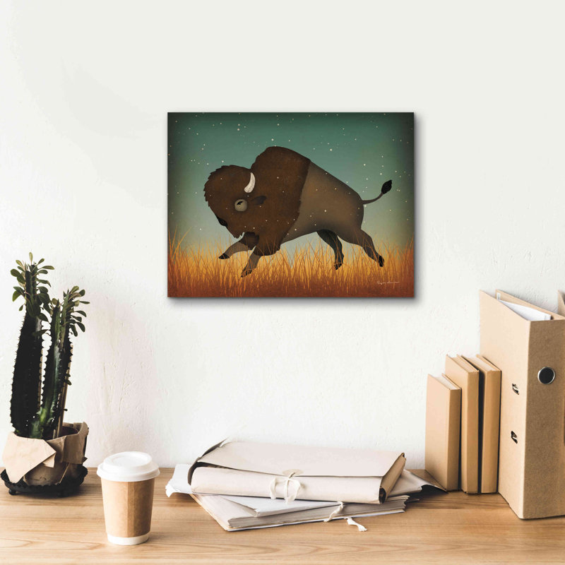 «Buffalo Bison II» par Ryan Fowler, H 12 po x l 16 po x P 0,75 po