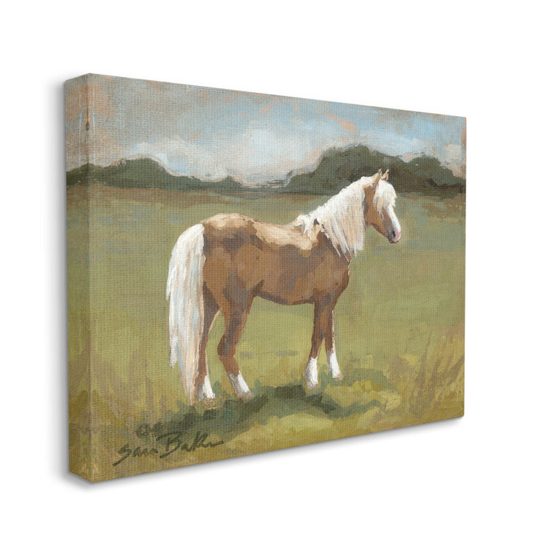 Art mural sur toile, "Paysage de campagne champêtre" par Sara Baker, H 36 po x l 48 po x P 1,5 po