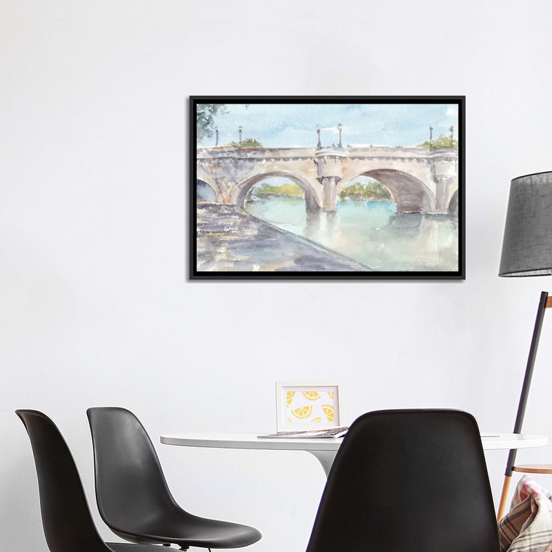 «French Bridge Study II» par Ethan Harper, reproduction d'art sur toile, H 26 po x l 40 po x 1,5 po, Pas de tapis
