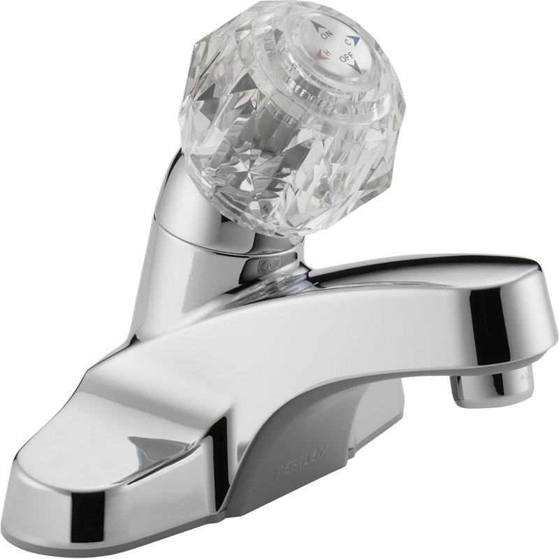 Centerset Single-handle Bathroom Faucet, Drain Assembly Included